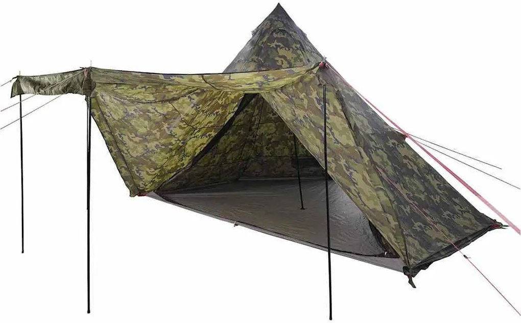 Tenda familiar tipi para 6 pessoas impermeável camuflagem