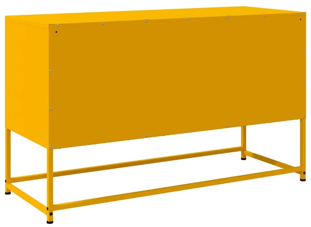 Móvel de TV 100,5x39x60,5 cm aço amarelo mostarda