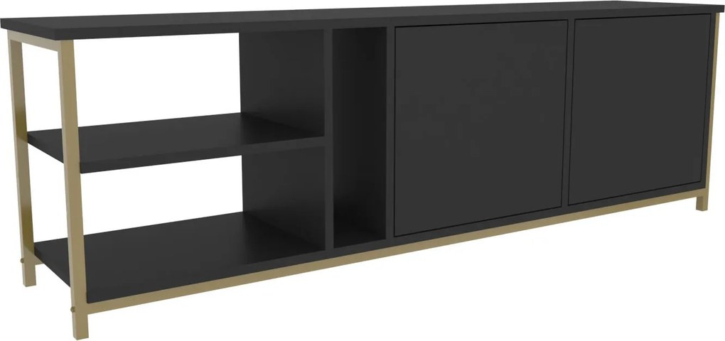 Móvel TV Primrose – Anthracite e Dourado – 160 cm x 35,3 cm x 50,8 cm