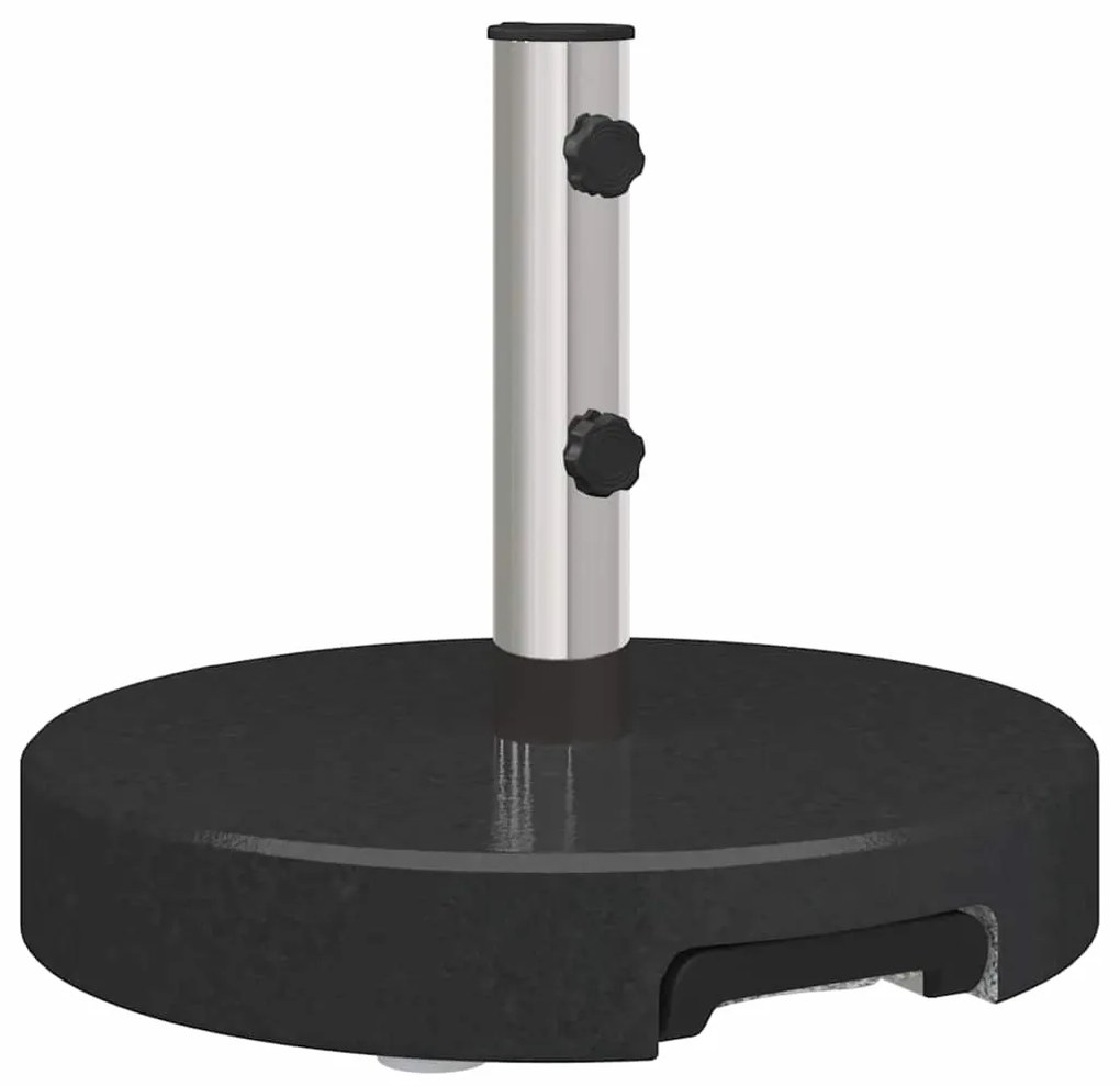 Base de Parasol com Rodas e Alça Granito Preto 29 kg Redonda