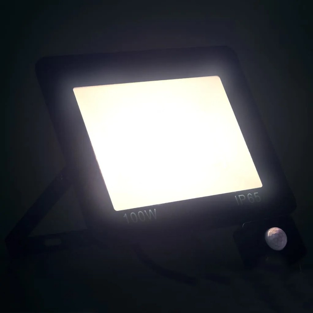Projetor c/ iluminação LED e sensor 100 W branco frio