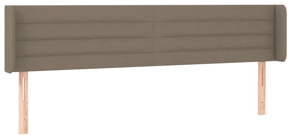 Cabeceira de cama c/ luzes LED 183x16x78/88cm cinza-acastanhado
