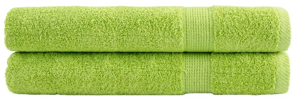 Toalhas sauna premium SOLUND 2pcs 80x200 cm 600 gsm verde maça