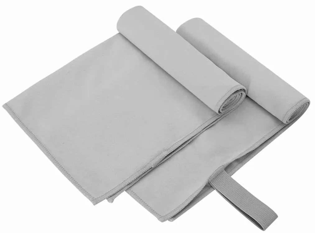 vidaXL Toalhas Esportivas 2 pcs Cinzeto 50 x 30 cm