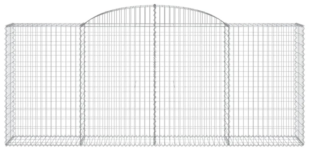 Cestos gabião arqueados 3pcs 300x50x120/140cm ferro galvanizado