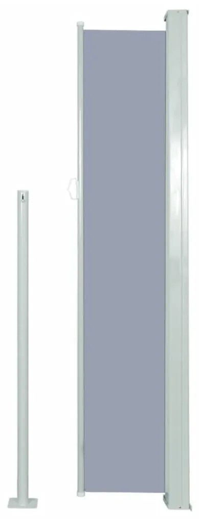 Toldo lateral retrátil para pátio 160x300 cm cinzento