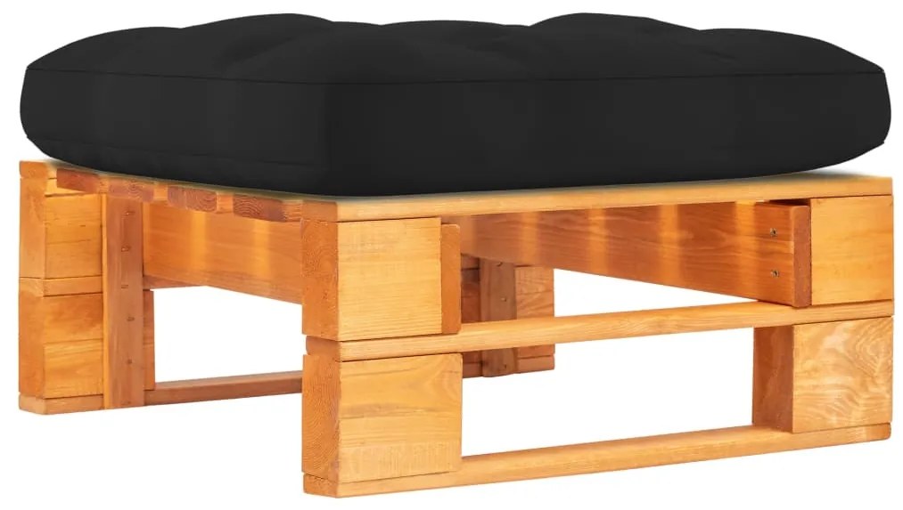 vidaXL Otomana de paletes para jardim pinho impregnado a castanho-mel
