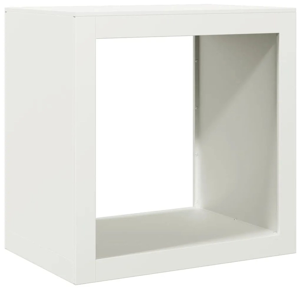 Suporte para lenha 60x40x60 cm aço branco