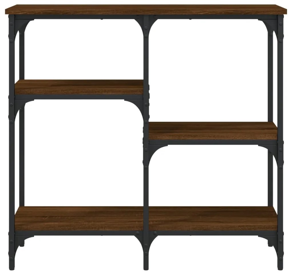 Mesa consola 80x29x75 cm derivados madeira carvalho castanho