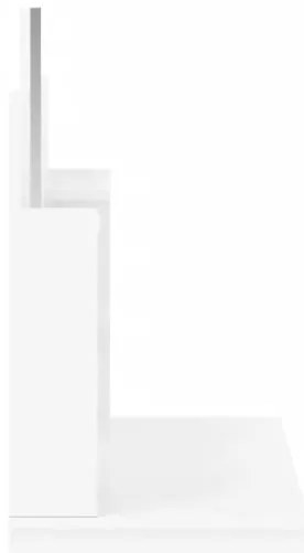 Toucador com espelho 96x39x142 cm branco brilhante