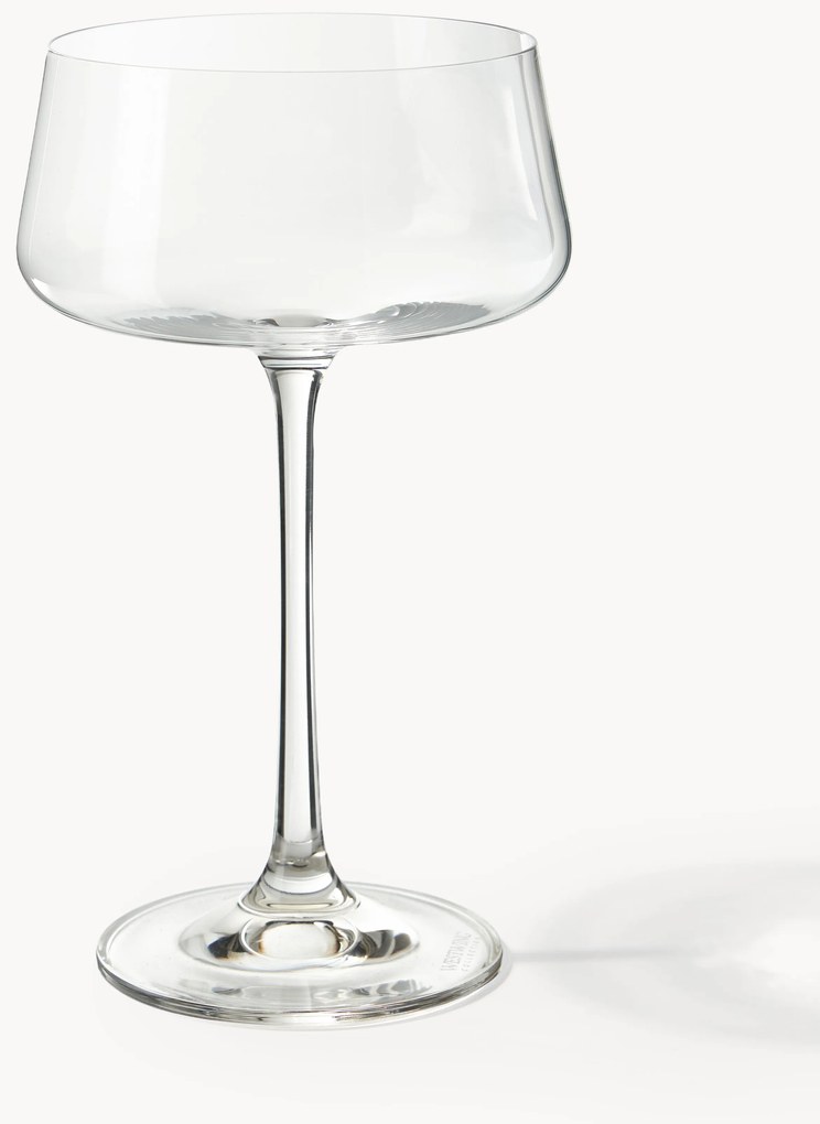 Copos de champanhe de cristal Gwenda, conjunto de 6