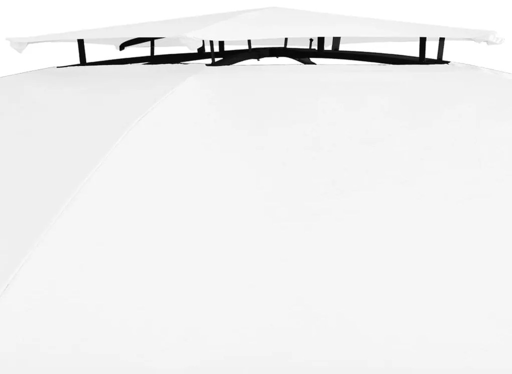 Tenda de jardim com cortinas 360x312x265 cm 180 g/m² branco