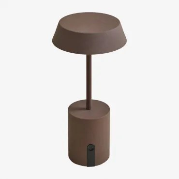 Lâmpada De Mesa Led Sem Fios Para Exterior Uliana Castanho Café - Sklum