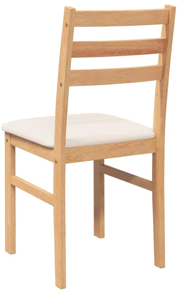 Cadeiras de jantar com almofadões 2 pcs madeira maciça