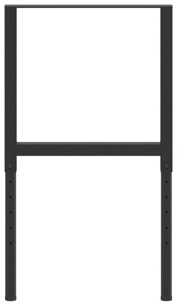 Estruturas bancada ajustáveis 2 pcs 55x(69-95,5) cm metal preto