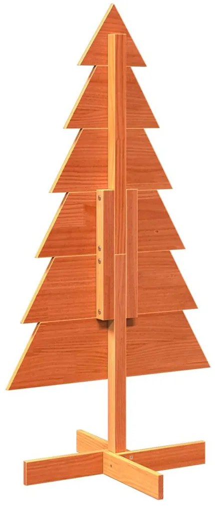 Árvore de Natal decorativa 120 cm pinho maciço castanho-mel