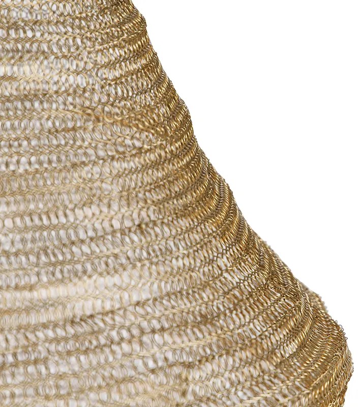 Candeeiro de suspensão oriental dourado 45 cm - Nidum L Oriental