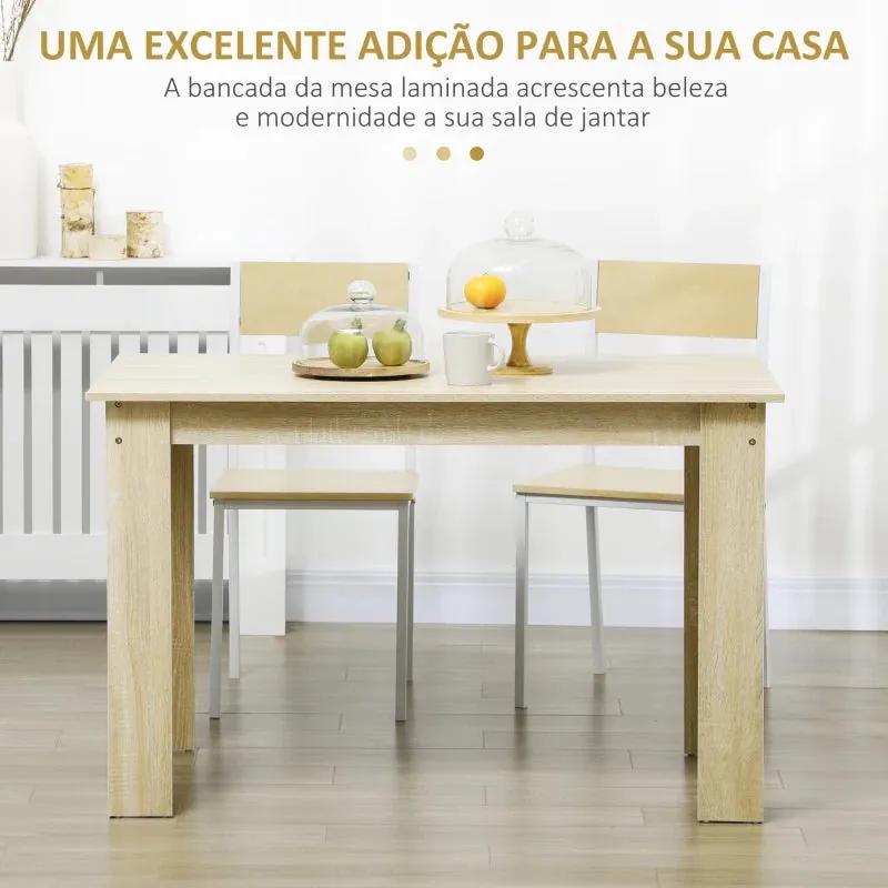 Mesa de Jantar Shallou - Castanho - Design Moderno