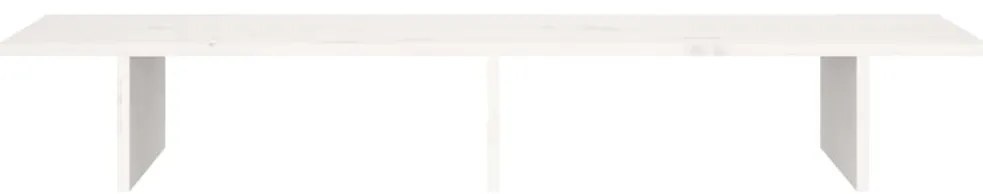 Suporte para monitor 100x27x15 cm pinho maciço branco