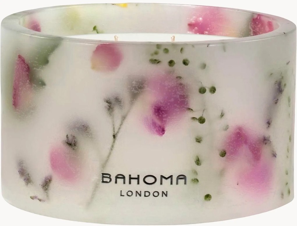 Vela perfumada de três pavios artesanal Botanica (Pêra, Íris, Rosa)