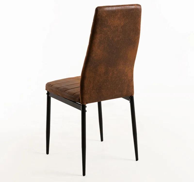 Pack 4 Cadeiras Lauter Couro Sintético - Marrom Vintage