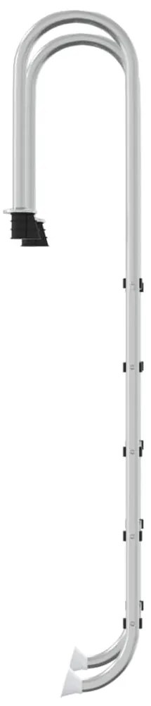 Escada de piscina 54x38x211 cm aço inoxidável 304