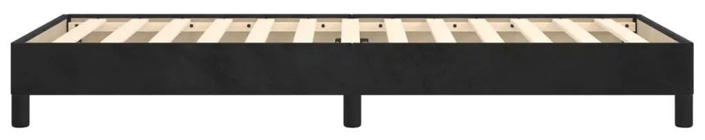 Estrutura de cama sem colchão 100x200 cm veludo preto
