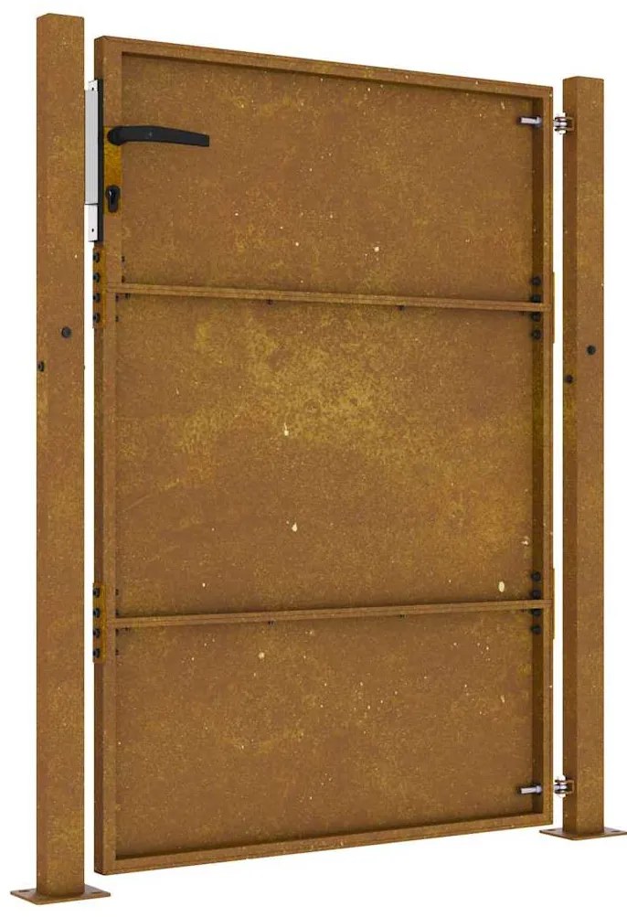 Portão de jardim 105x130 cm aço corten