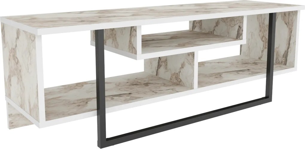 Móvel TV Asal – Branco/Preto – 120x35,2x40,2 cm
