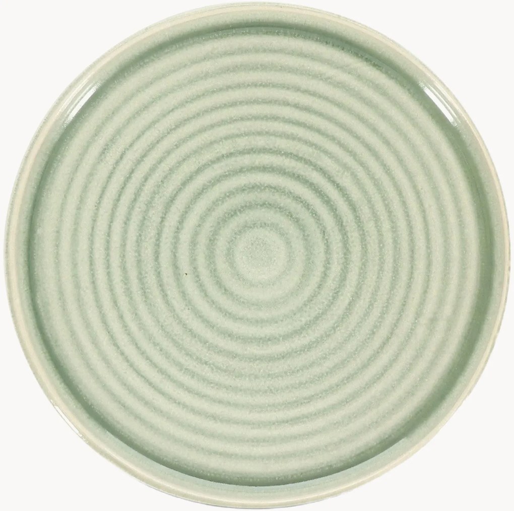 Pratos de pequeno-almoço Cameo Green, conjunto de 4