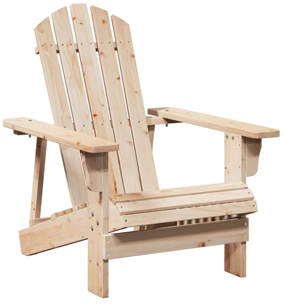 Cadeira adirondack com otomana madeira de abeto maciça