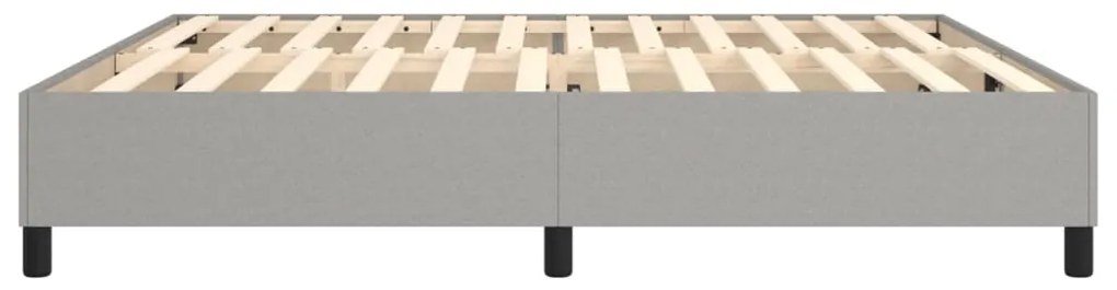 Estrutura de cama sem colchão 200x200 cm tecido cinzento-claro