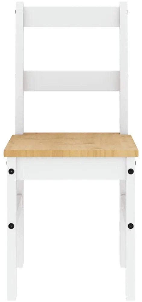4 pcs conjunto de jantar Panama madeira pinho maciça branco