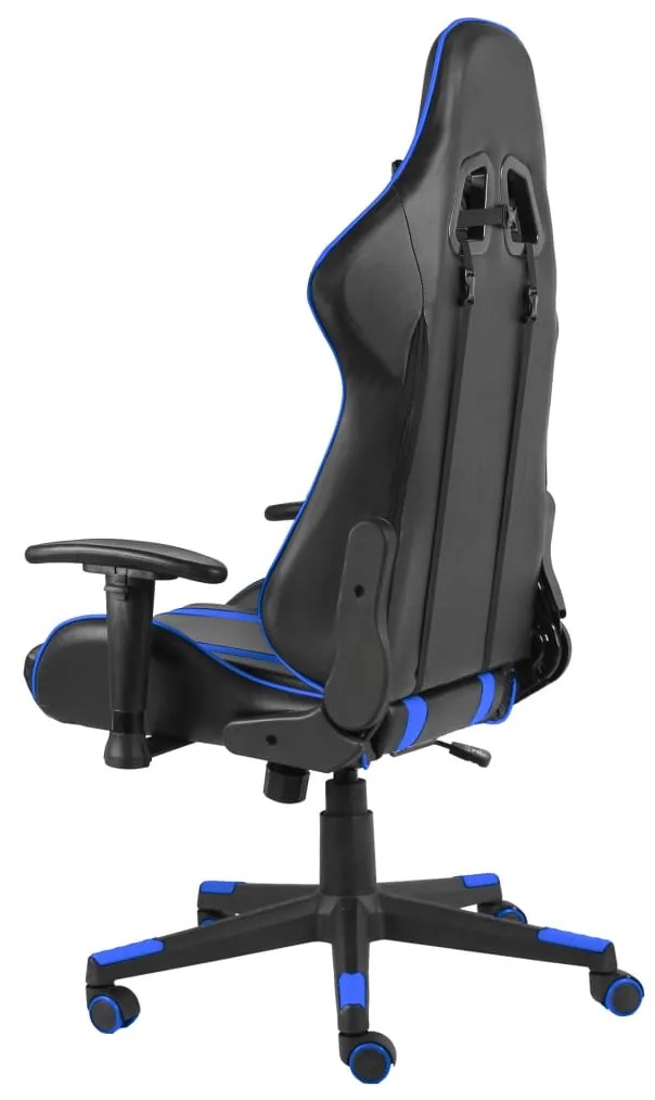 Cadeira de gaming giratória PVC azul