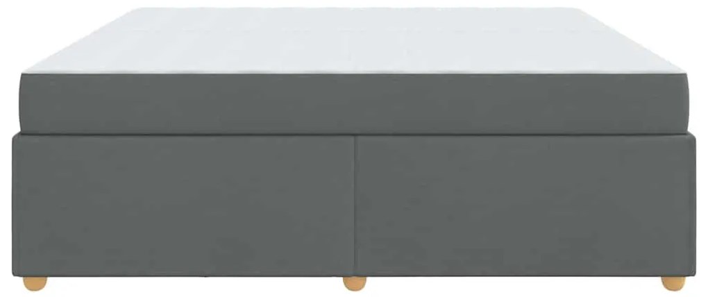 Estrutura de cama com colchão Cinzento escuro 200 x 200 cm
