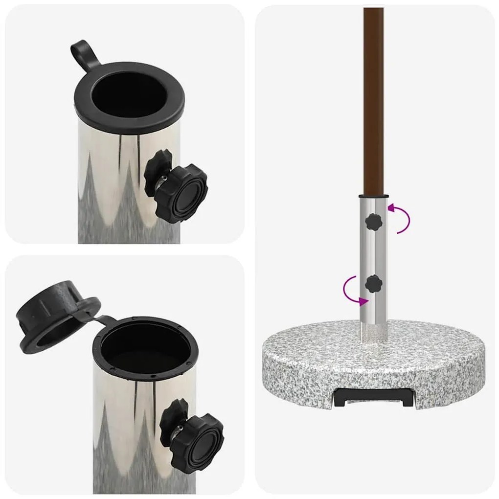 Base Redonda pra Guarda-Sol com Rodas Cinza 29kg