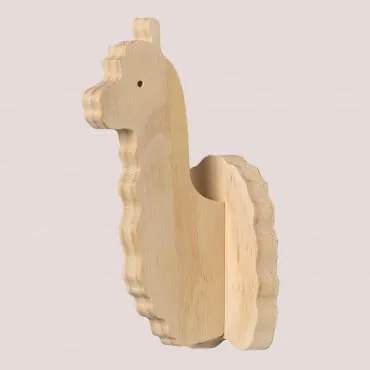 Cabide De Parede Em Madeira Pypa Kids Llama - Sklum