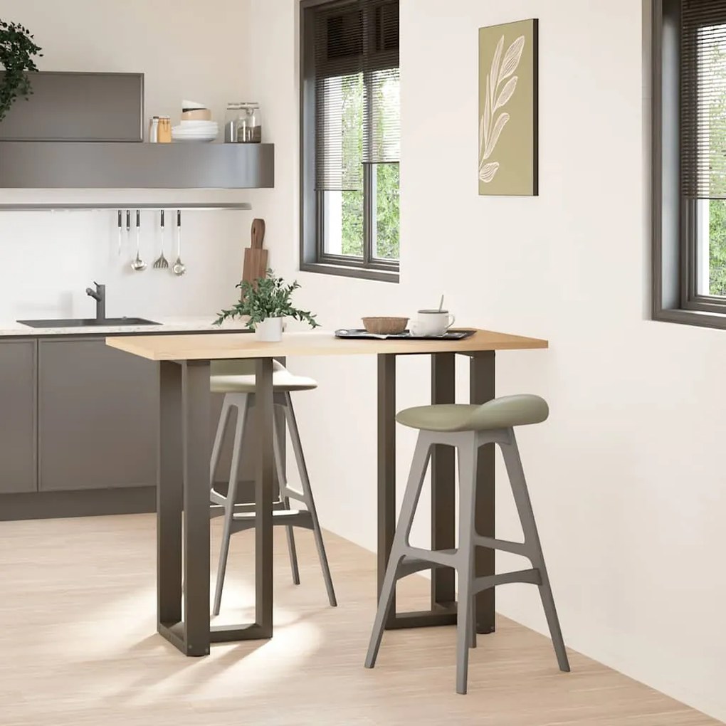 Pés de mesa de bar em forma de T, 2 peças, preto, 40x35x(100-101) cm,