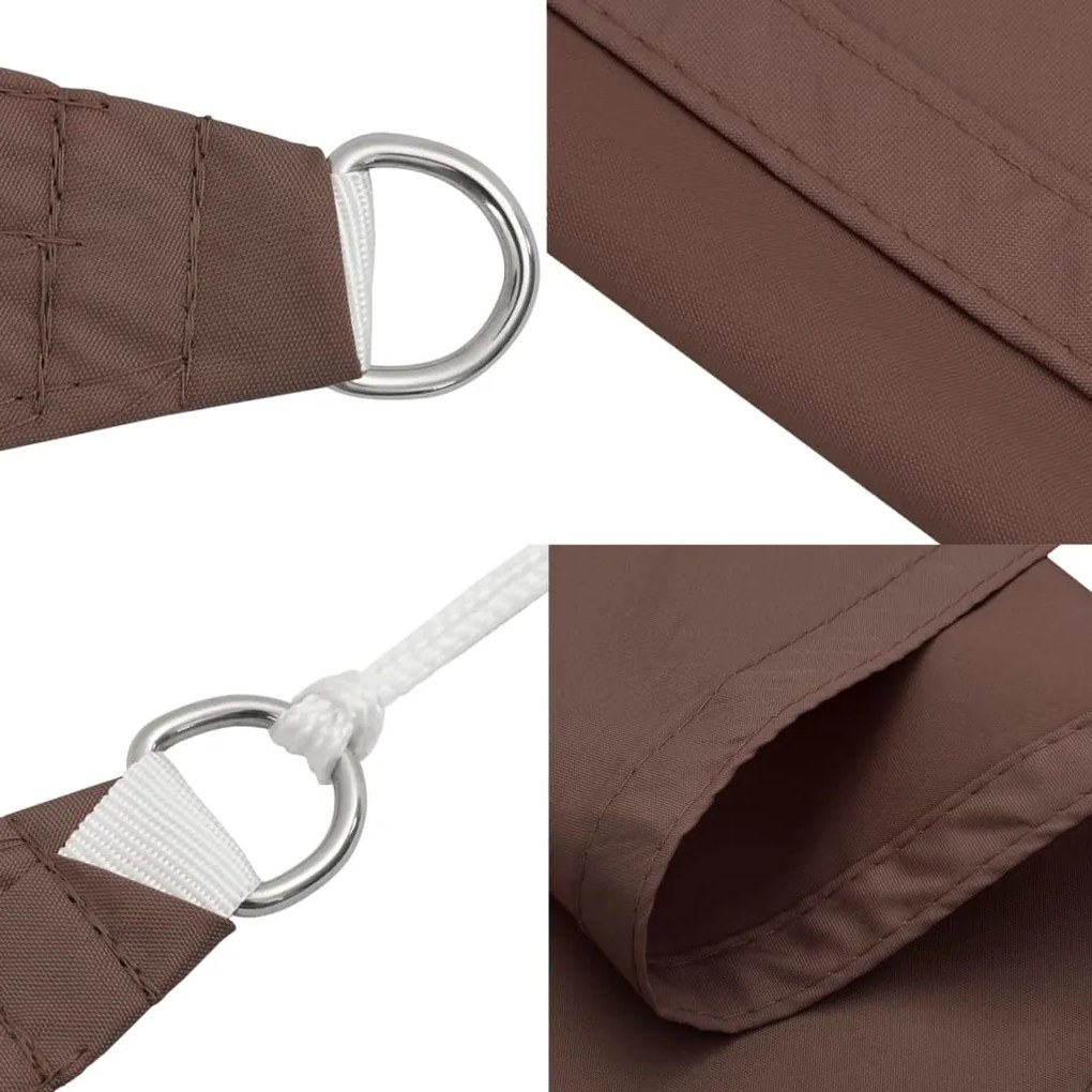 Para-sol estilo vela tecido oxford triangular 5x5x6 m castanho