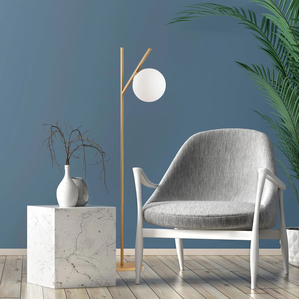 Candeeiro de Pé Fork – Dourado – 31 x 45 x 152 cm
