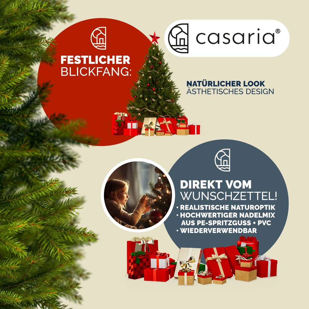Árvore de Natal artificial de 180 cm Verde