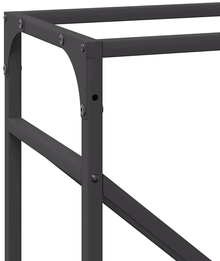 Suporte para lenha 40x25x100 cm aço laminado a frio preto