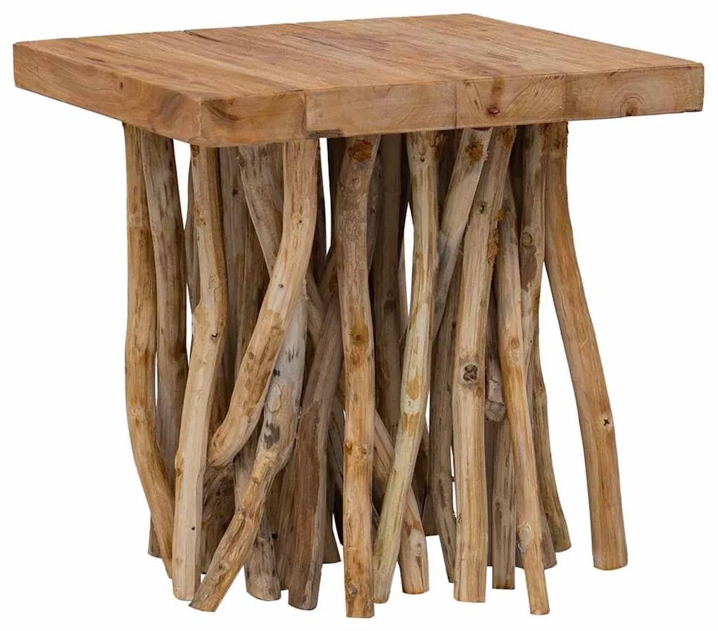 Mesa de centro de troncos 40x40x40 cm mistura madeira reciclada