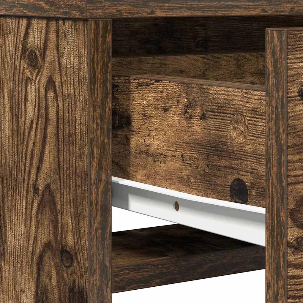 Mesa de Maquilhagem vidaXL com Gavetas em Carvalho Fumado 50x41x140 cm