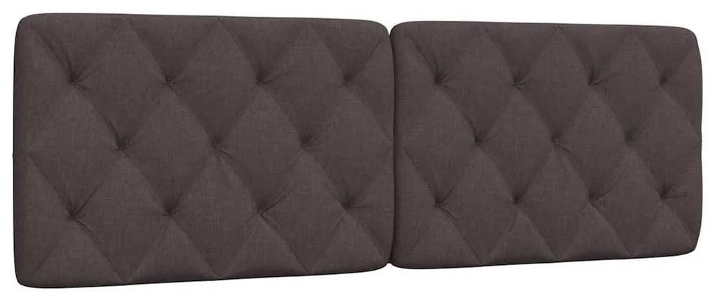 vidaXL Almofadão de cabeceira 160 cm tecido castanho-escuro