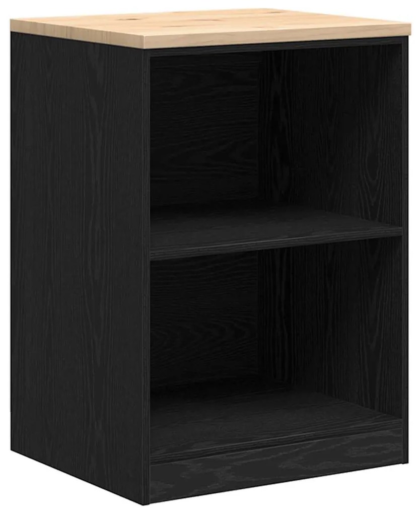 Armários de garagem 2 pcs derivados de madeira preto