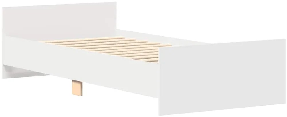 Estrutura de cama 100x200 cm derivados de madeira branco