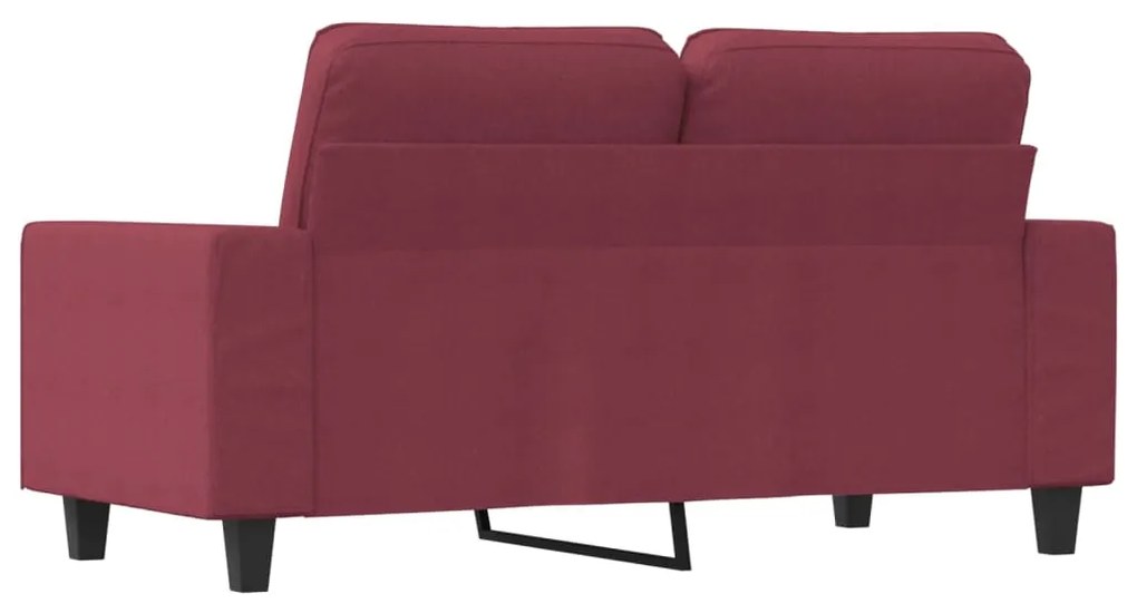 Sofá de 2 lugares tecido 120 cm vermelho tinto