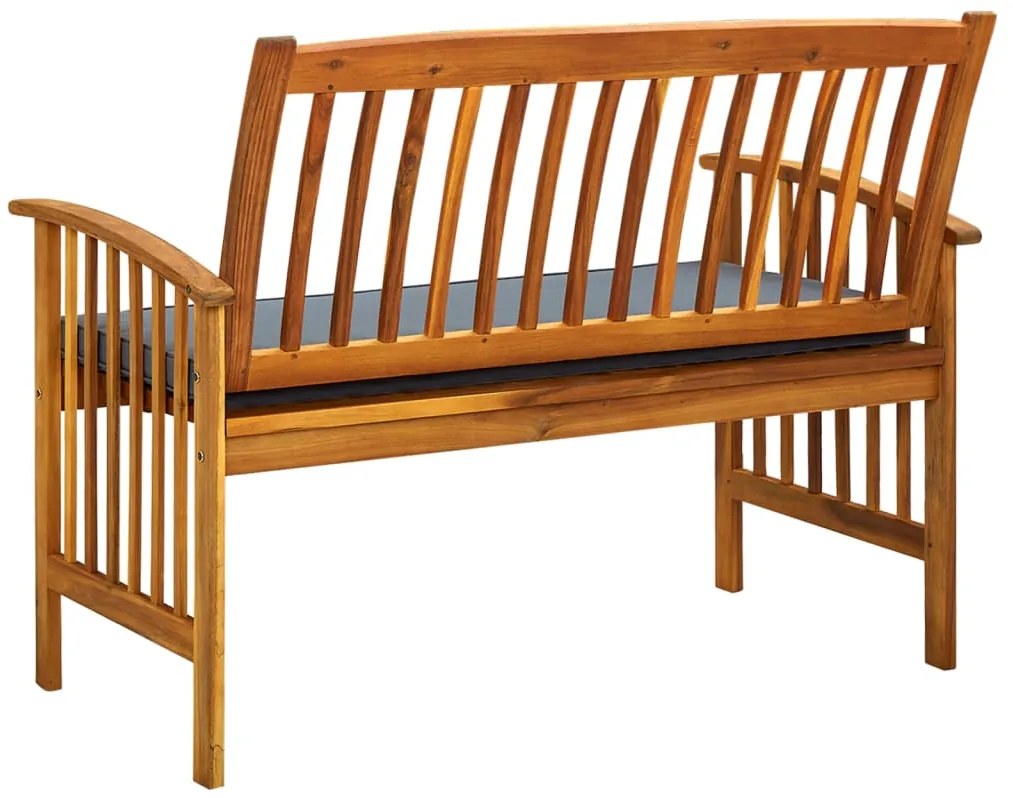 Banco de jardim c/ almofadão 119 cm madeira de acácia maciça