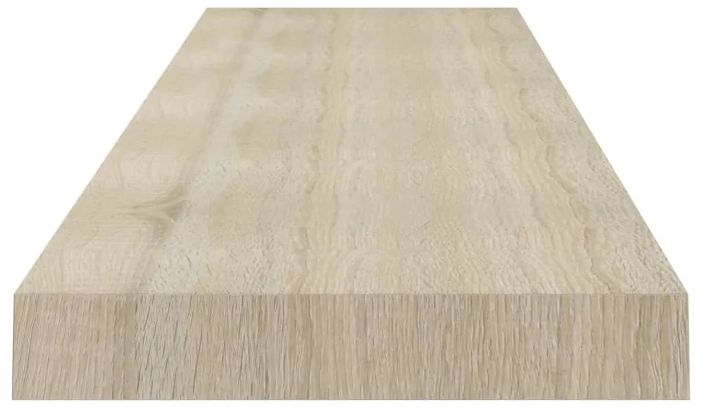 Prateleiras parede suspensas 2 pcs 120x23,5x3,8cm MDF carvalho